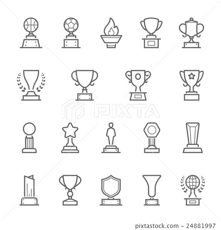 Trophy Awards icons set Trophy Awards icons set 24881997