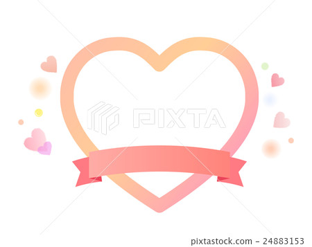 Honest tenderness frame Heart type ribbon pink color Honest tenderness frame Heart type ribbon pink color 24883153