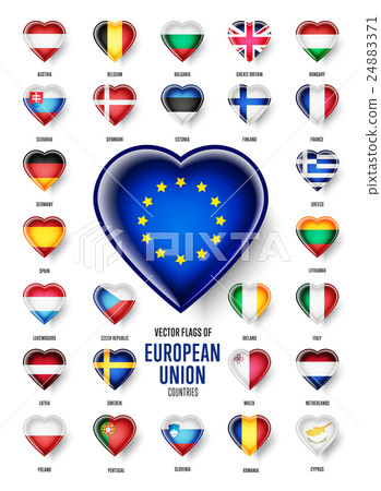 European Union country flags icon, raster European Union country flags icon, raster 24883371