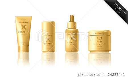 Realistic bottle set. Cosmetic brand template Realistic bottle set. Cosmetic brand template 24883441