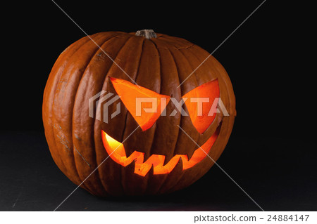 Halloween pumpkin on black 24884147