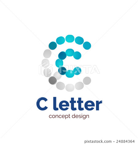 Vector modern minimalistic dotted letter concept Vector modern minimalistic dotted letter concept 24884364