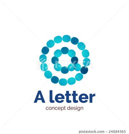 Vector modern minimalistic dotted letter concept Vector modern minimalistic dotted letter concept 24884365