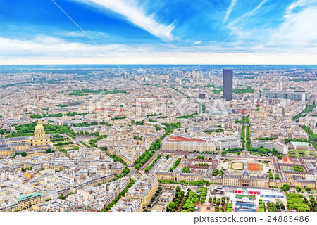 Panorama of Paris view from the Eiffel tower. Panorama of Paris view from the Eiffel tower. 24885486