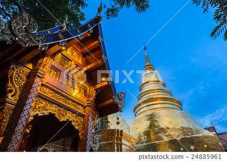 Dusk View of the Wat Phra Singh, Chiang Mai 24885961