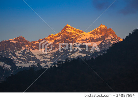 Sunrise at Lachung in Sikkim,India 24887694