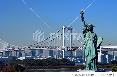 Rainbow Bridge and Statue of Liberty Rainbow Bridge and Statue of Liberty 24887861