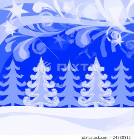 Christmas Low Poly Background, Winter Forest Christmas Low Poly Background, Winter Forest 24888512