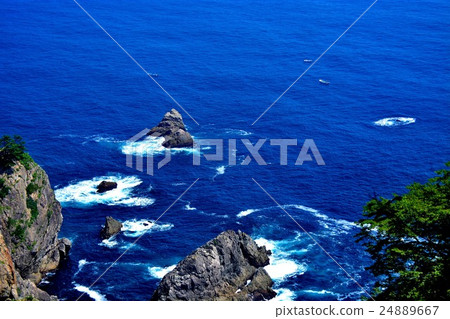 Tohoku · Sanriku River · Kitayamasaki · Blue sea and cliff walls overlooking from the second observation deck (3) 24889667