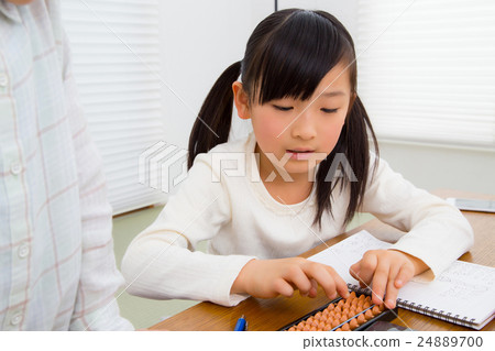 Girls little girl elementary school student homework study learning hand parts Girls little girl elementary school student homework study learning hand parts 24889700