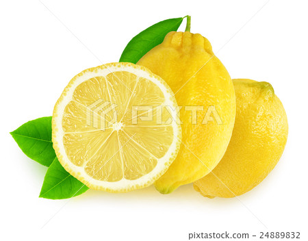 Isolated cut lemon fruits 24889832