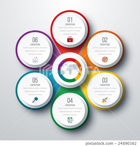 Infographic design with colored Infographic design with colored 24890162