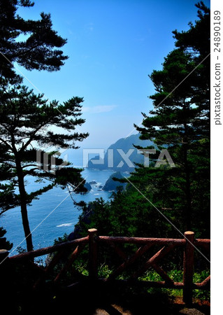 從觀景台看東北·三陸河岸·黑崎·Yagoe海角（2） 24890189