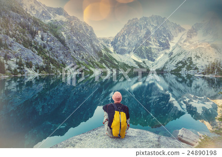 Alpine lake 24890198