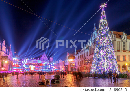 Wroclaw. The central market square at night. Wroclaw. The central market square at night. 24890243