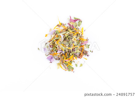 Dried herbal tea leaves Dried herbal tea leaves 24891757