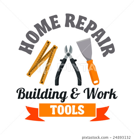 Building tools badge for repair service design Building tools badge for repair service design 24893132
