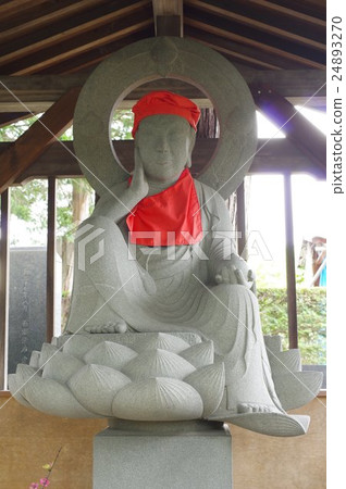Shinshu's cultural asset masterpiece Moriya Sadaharu stone Buddha or Luo-do volcano Jizo Bodhisattva (Minowa cho choer temple) Front vertical 24893270