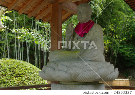 Shinshu's cultural asset masterpiece Moriya Sadaharu's Ishinbutsutsu Jizo Jizo large bodhisattva (Minowa-cho Nagamatsuji) right bird's eye view 24893327