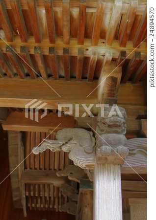 Shinshu Azumino Fukasaki村Hioki神社Kinrira公司Azumino傑作立川豐橋在精緻雕塑的主殿的雕塑雕塑 Shinshu Azumino Fukasaki村Hioki神社Kinrira公司Azumino傑作立川豐橋在精緻雕塑的主殿的雕塑雕塑 24894570