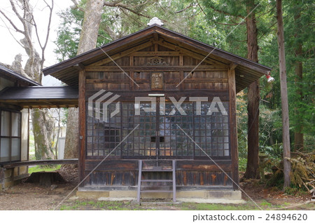 Shinshu Azumino Fukasaka村日本神社Kinrira Shrine Hall水平傑作神社與立川豐橋的主神社 24894620