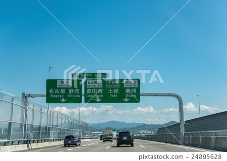 Aichi Expressway Soon the sign of Toyota Junction 24895628