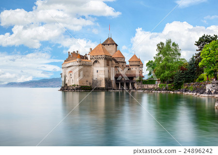Chateau de Chillon at Lake Geneva, Switzerland Chateau de Chillon at Lake Geneva, Switzerland 24896242