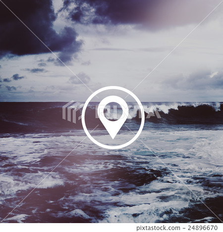 Navigation Check-in Location Gps Icon Concept 24896670