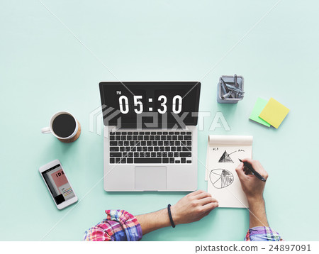 Time And Date Clock Graphic Concept 24897091