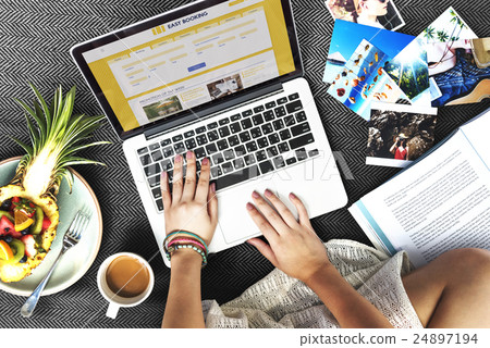 Flight Ticket Booking Travel Journey Concept 24897194