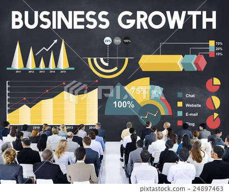 Business Growth Percentage Business Chart Concept Business Growth Percentage Business Chart Concept 24897463