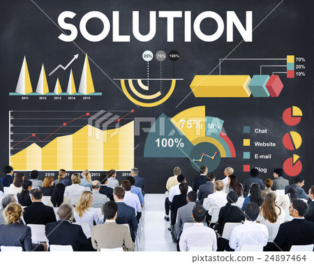 Solution Percentage Business Chart Concept Solution Percentage Business Chart Concept 24897464