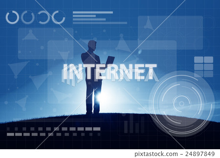 Computer Network Digital Connection Technology Concept Computer Network Digital Connection Technology Concept 24897849