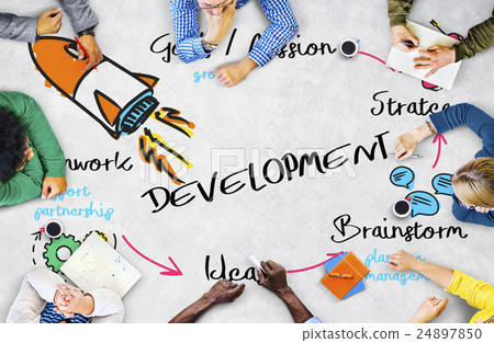 New Business Achievement Organization Progress Concept New Business Achievement Organization Progress Concept 24897850