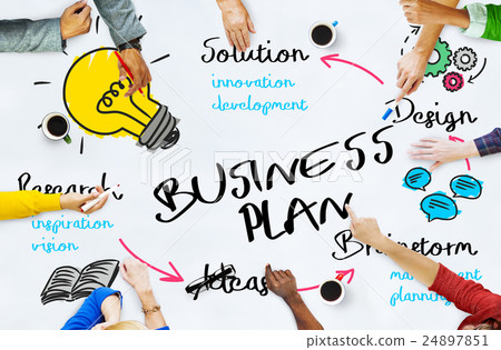 Business Plan Design Solution Research Brainstorming Concept 24897851