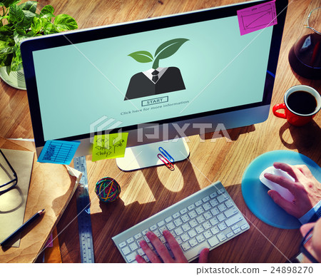 Environment Ecology Symbol Start Plant Concept Environment Ecology Symbol Start Plant Concept 24898270