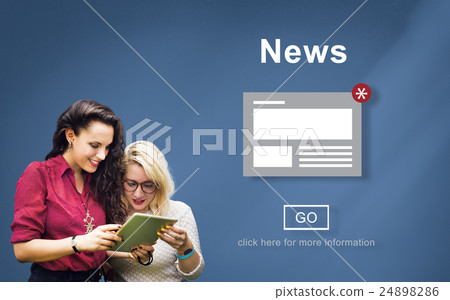News Announcement Broadcast Article Concept 24898286
