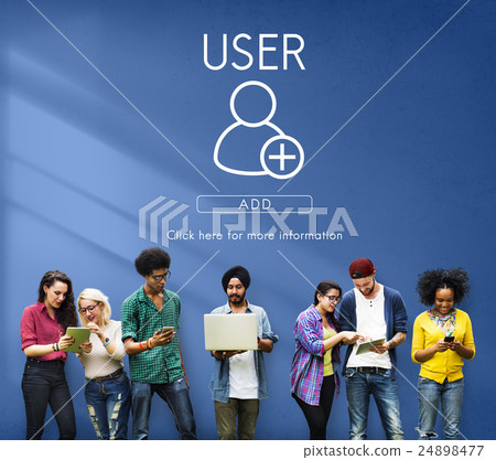 Add Friends Social Media Graphic Concept 24898477