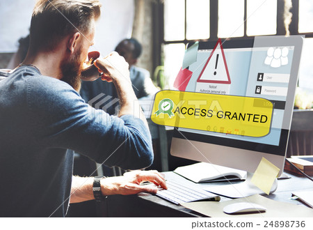 Access Allowed Entrust Password Secured Concept 24898736