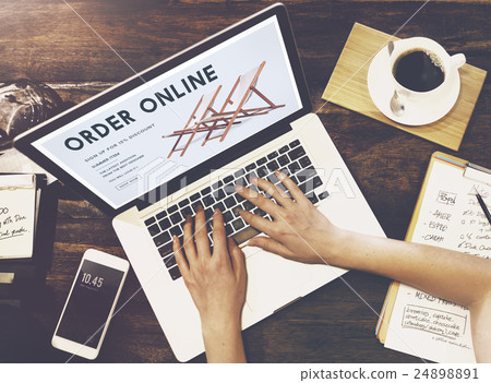 Shopping Online Shopaholics E-Commerce E-Shopping Concept 24898891