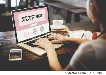 Order Now Buy Online Internet Shopping Store Concept Order Now Buy Online Internet Shopping Store Concept 24898909