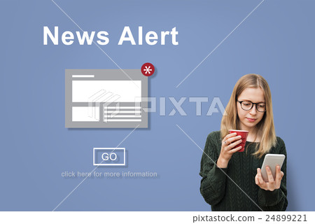 News Alert Announcement Broadcast Article Concept 24899221