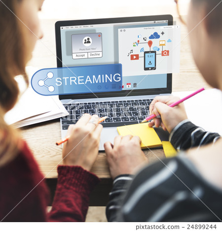 Online Streaming Technology Transfer Wireless Technology Concept 24899244