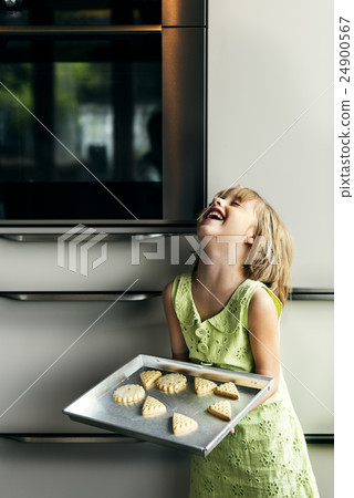 Flour Dessert Cookie Dough Cake Bakery Girl Concept Flour Dessert Cookie Dough Cake Bakery Girl Concept 24900567