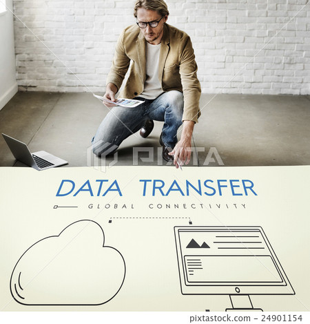 Network Cloud Backup Storage Download Concept 24901154