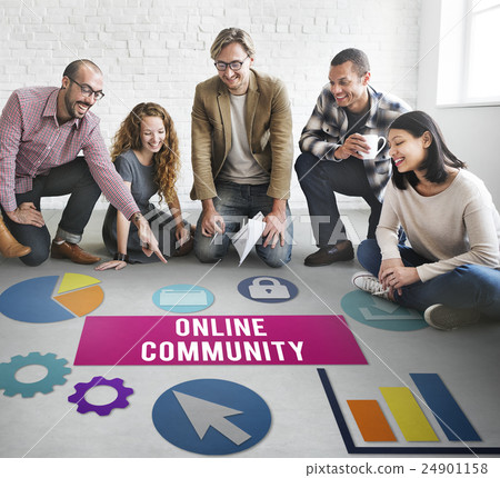 Online Community Connection Internet Concept Online Community Connection Internet Concept 24901158