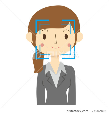 A woman doing facial recognition 24902803