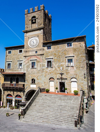 the town hall in Cortona, Tuscan , Italy 24903092