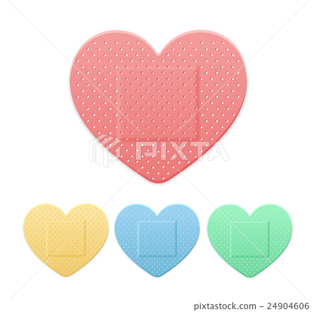 Aid Band Plaster Strip Medical Patch Heart Color 24904606
