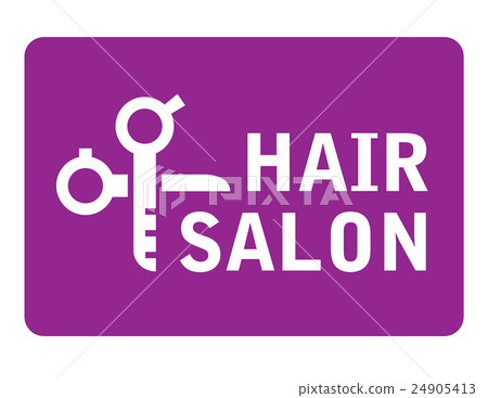 hair salon icon with scissors hair salon icon with scissors 24905413